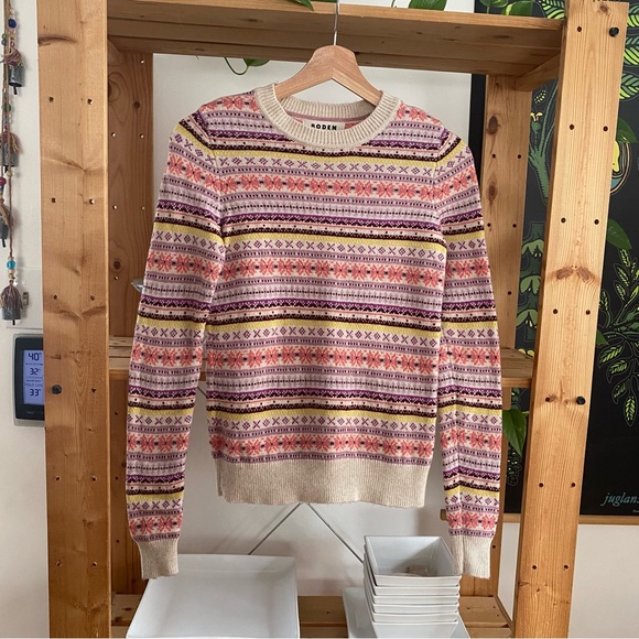 Boden Edie Fair Isle Sweater in Pink XS - Picture 6 of 15